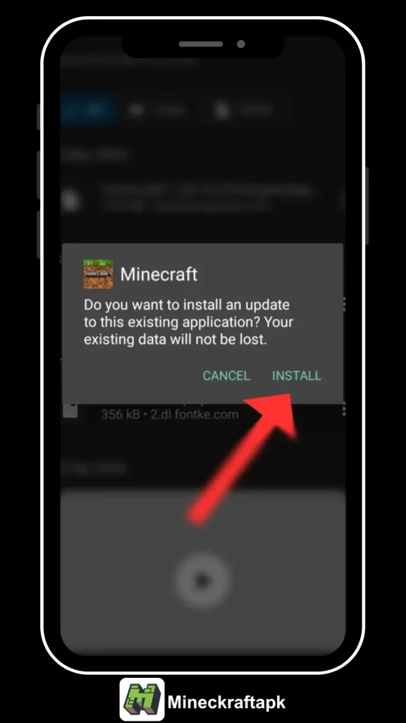 Installing Minecraft APK file